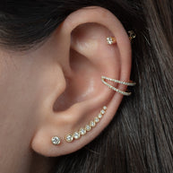 Zoe Lev Bezel Diamond Stud Earrings