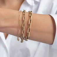 Zoe Lev 14k Gold Paper Clip Chain Bracelet