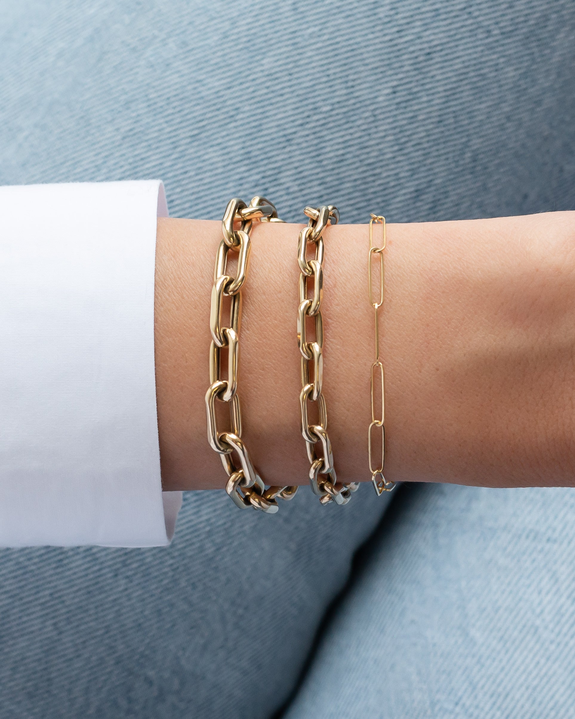 Zoe Lev 14k Gold Large Open Link Chain Bracelet