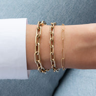 Zoe Lev 14k Gold Large Open Link Chain Bracelet