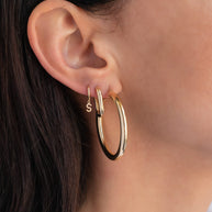 Zoe Lev 14k Gold Thick Oval Hoop Earrings