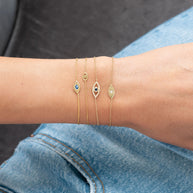 Zoe Lev Diamond And Sapphire Evil Eye Bracelet