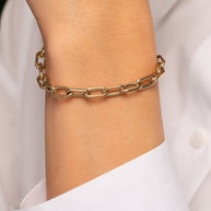 Zoe Lev 14k Gold Extra Large Open Link Chain Bracelet