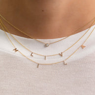 Zoe Lev Small Bezel Diamond Necklace