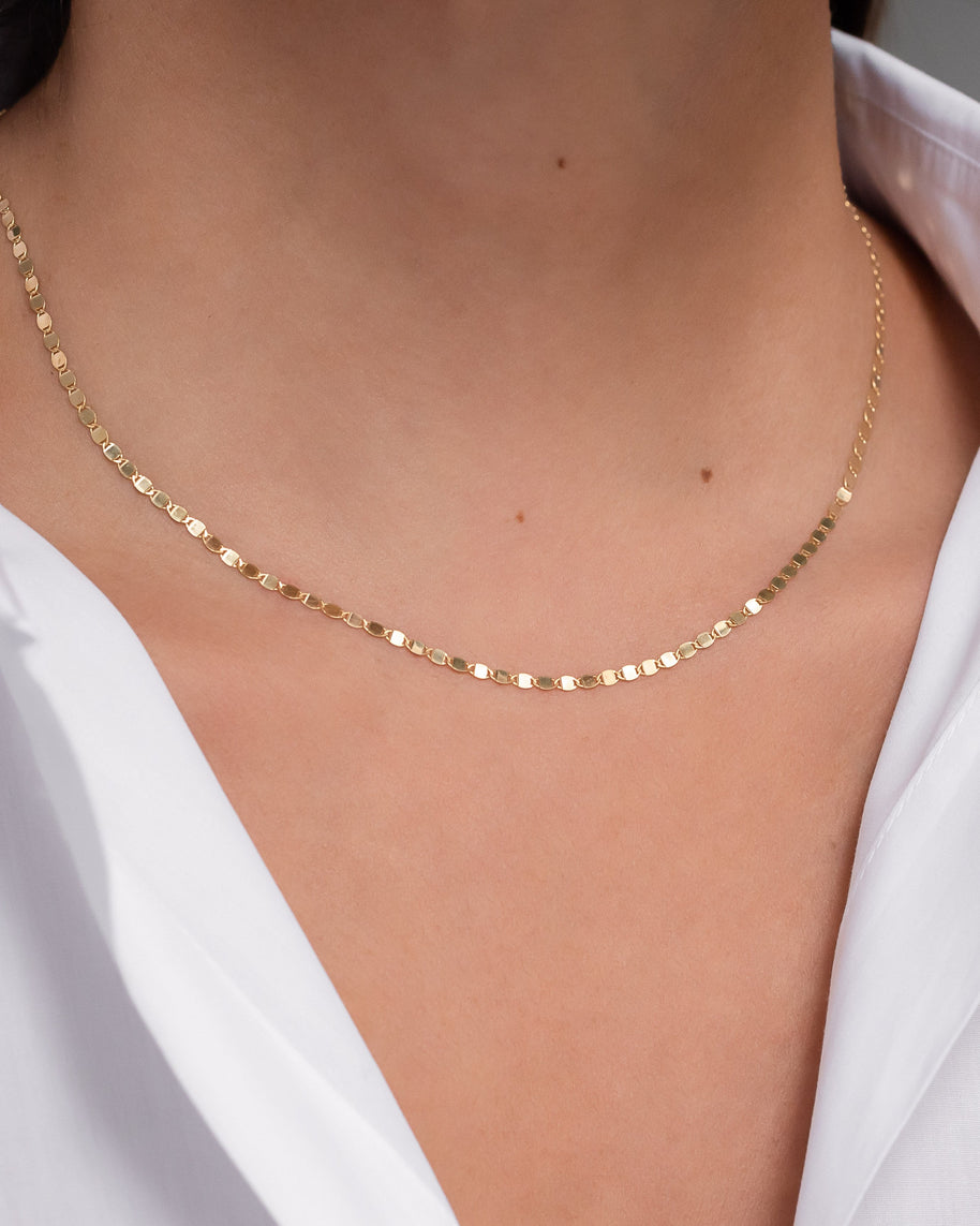 Zoe Lev 14k Gold Mirror Chain Link Necklace