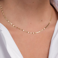 Zoe Lev 14k Gold Mirror Chain Link Necklace