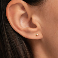 Zoe Lev 14k Gold Small Cube Stud Earrings
