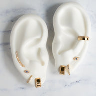 Zoe Lev Diamond Thick Huggie Earrings
