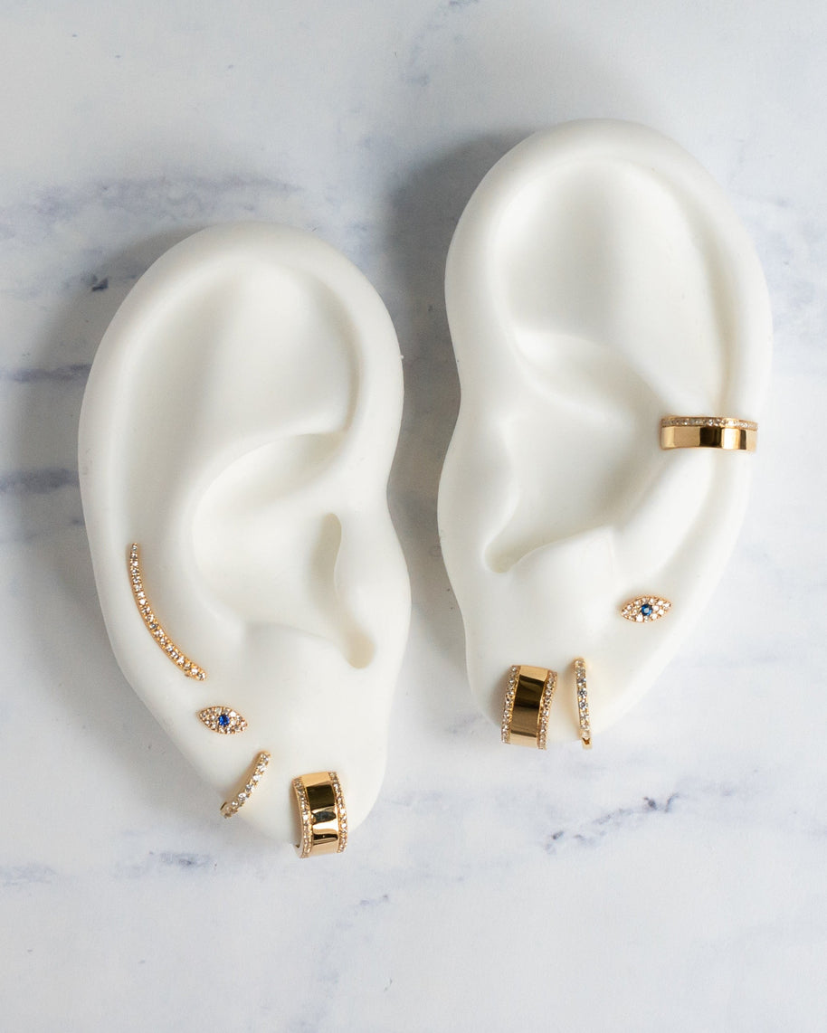 Zoe Lev Diamond Huggie Earrings