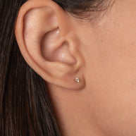 Zoe Lev 3 Prong Diamond Stud Earrings