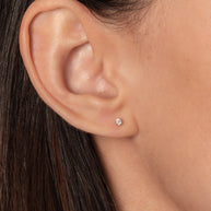 Zoe Lev 3 Prong Diamond Stud Earrings