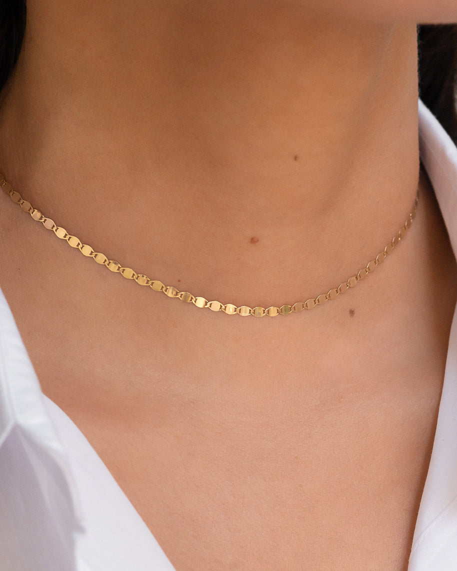 Zoe Lev 14k Gold Mirror Chain Link Necklace