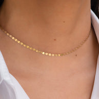 Zoe Lev 14k Gold Mirror Chain Link Necklace