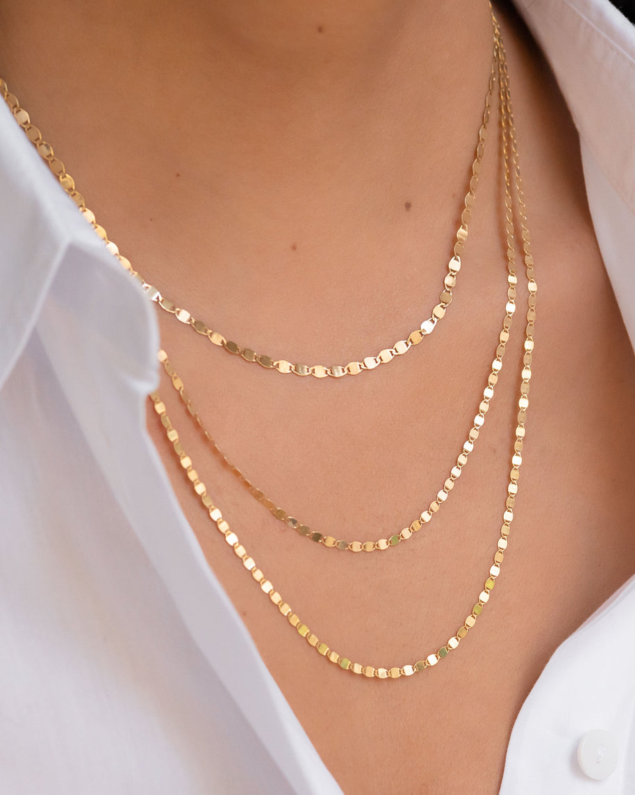 Zoe Lev 14k Gold Mirror Chain Link Necklace