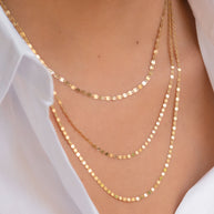 Zoe Lev 14k Gold Mirror Chain Link Necklace