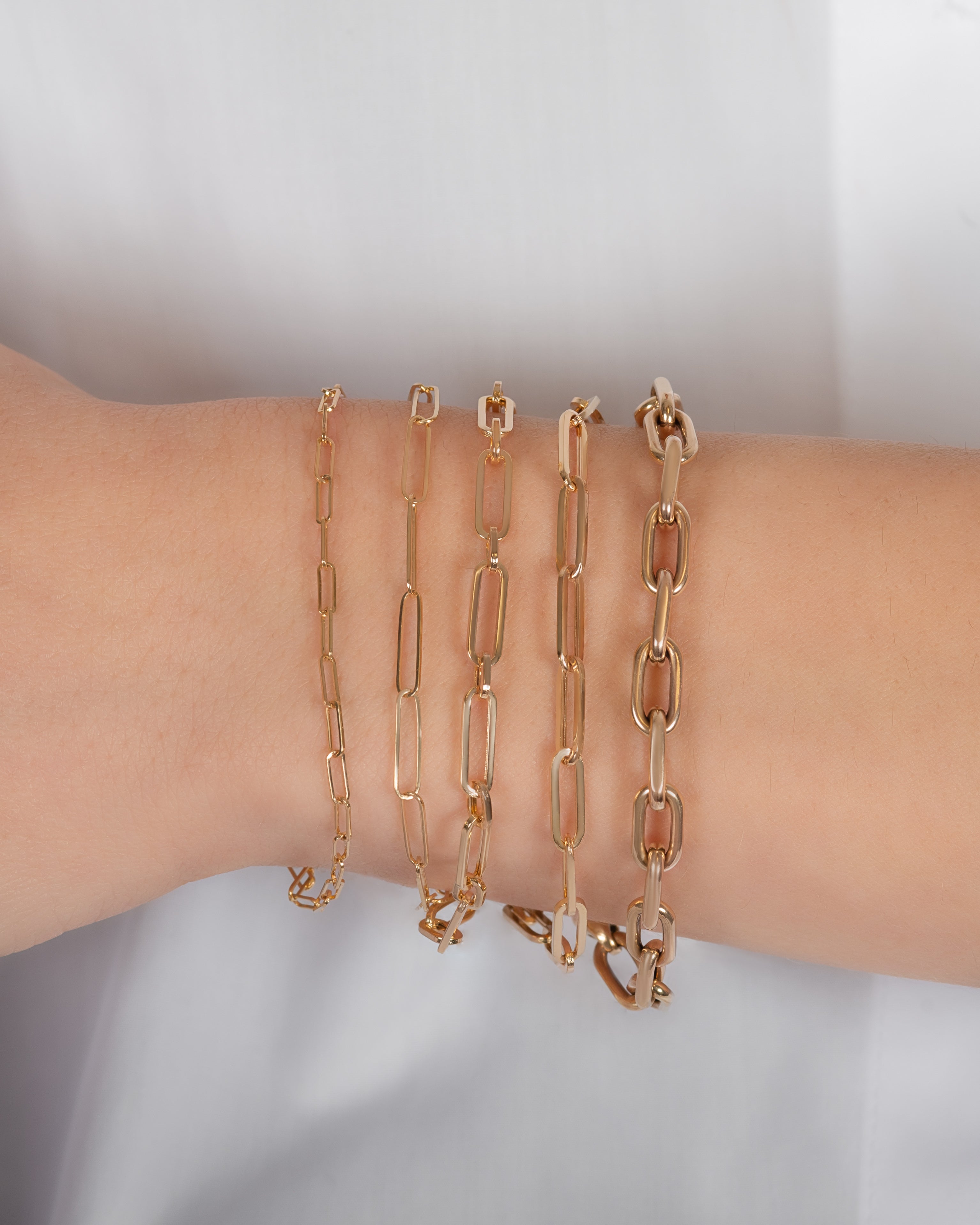 Zoe Lev 14k Gold Large Paper Clip Chain Bracelet