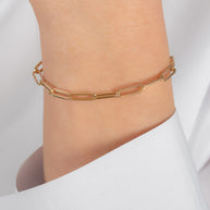 Zoe Lev 14k Gold Extra Large Paper Clip Chain Bracelet