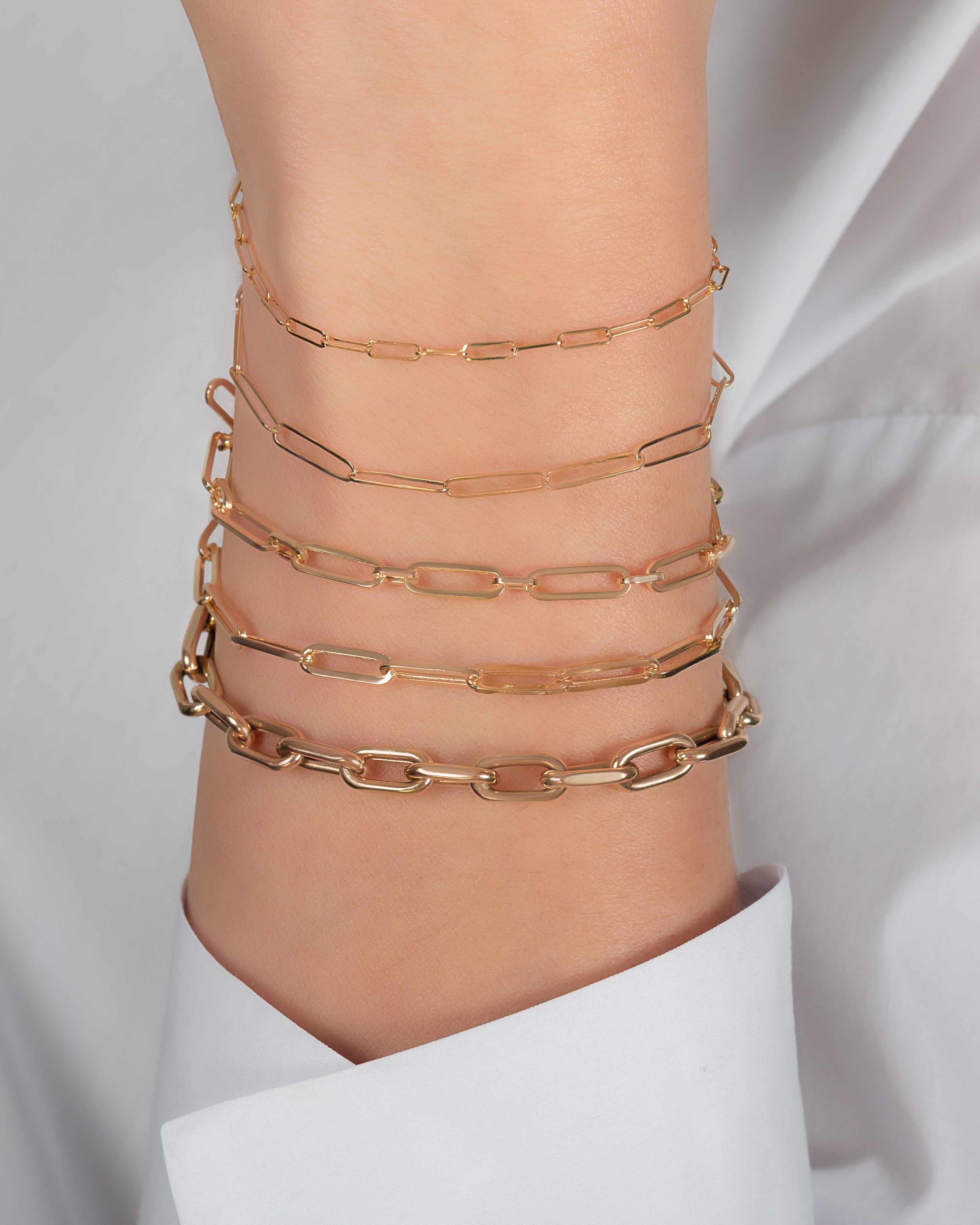 Zoe Lev 14k Gold Extra Large Paper Clip Chain Bracelet