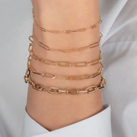 Zoe Lev 14k Gold Extra Large Paper Clip Chain Bracelet