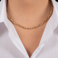 Zoe Lev 14k Gold Large Open Link Chain Necklace