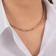 Zoe Lev 14k Gold Large Open Link Chain Necklace