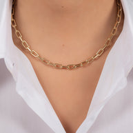 Zoe Lev 14k Gold Extra Large Open Link Chain Necklace