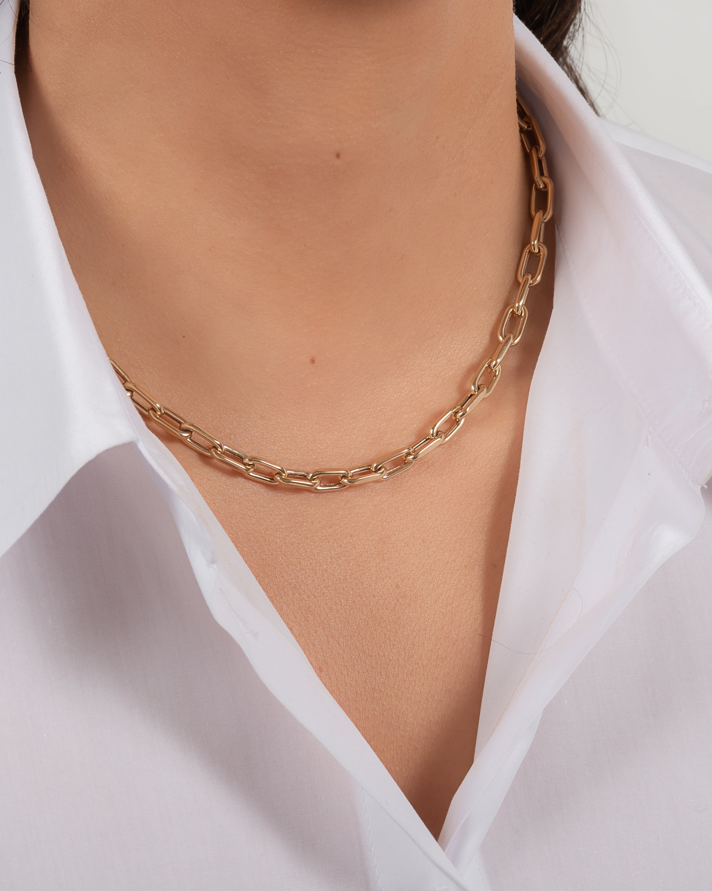 Zoe Lev 14k Gold Extra Large Open Link Chain Necklace