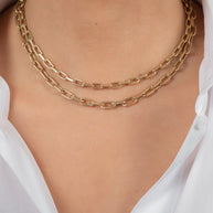 Zoe Lev 14k Gold Extra Large Open Link Chain Necklace