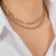 Zoe Lev 14k Gold Extra Large Open Link Chain Necklace