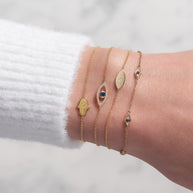 Zoe Lev Diamond And Sapphire Evil Eye Bracelet