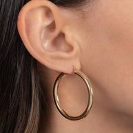 Zoe Lev 14k Gold Large Thick Hoop Earrings