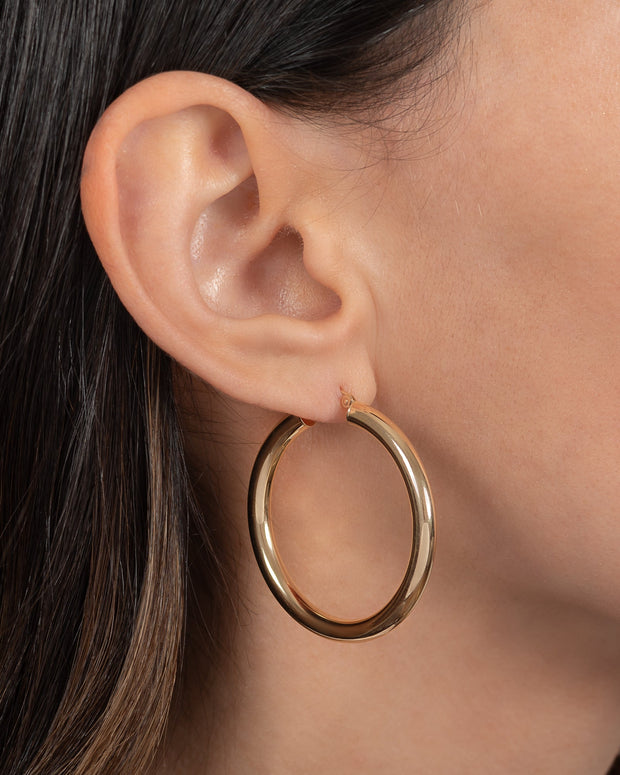 Zoe Lev 14k Gold Large Thick Hoop Earrings