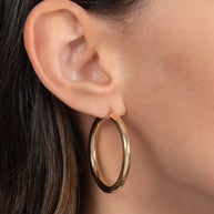 Zoe Lev 14k Gold Large Thick Hoop Earrings
