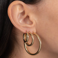 Zoe Lev 14k Gold Large Thick Hoop Earrings