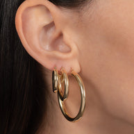 Zoe Lev 14k Gold Large Thick Hoop Earrings