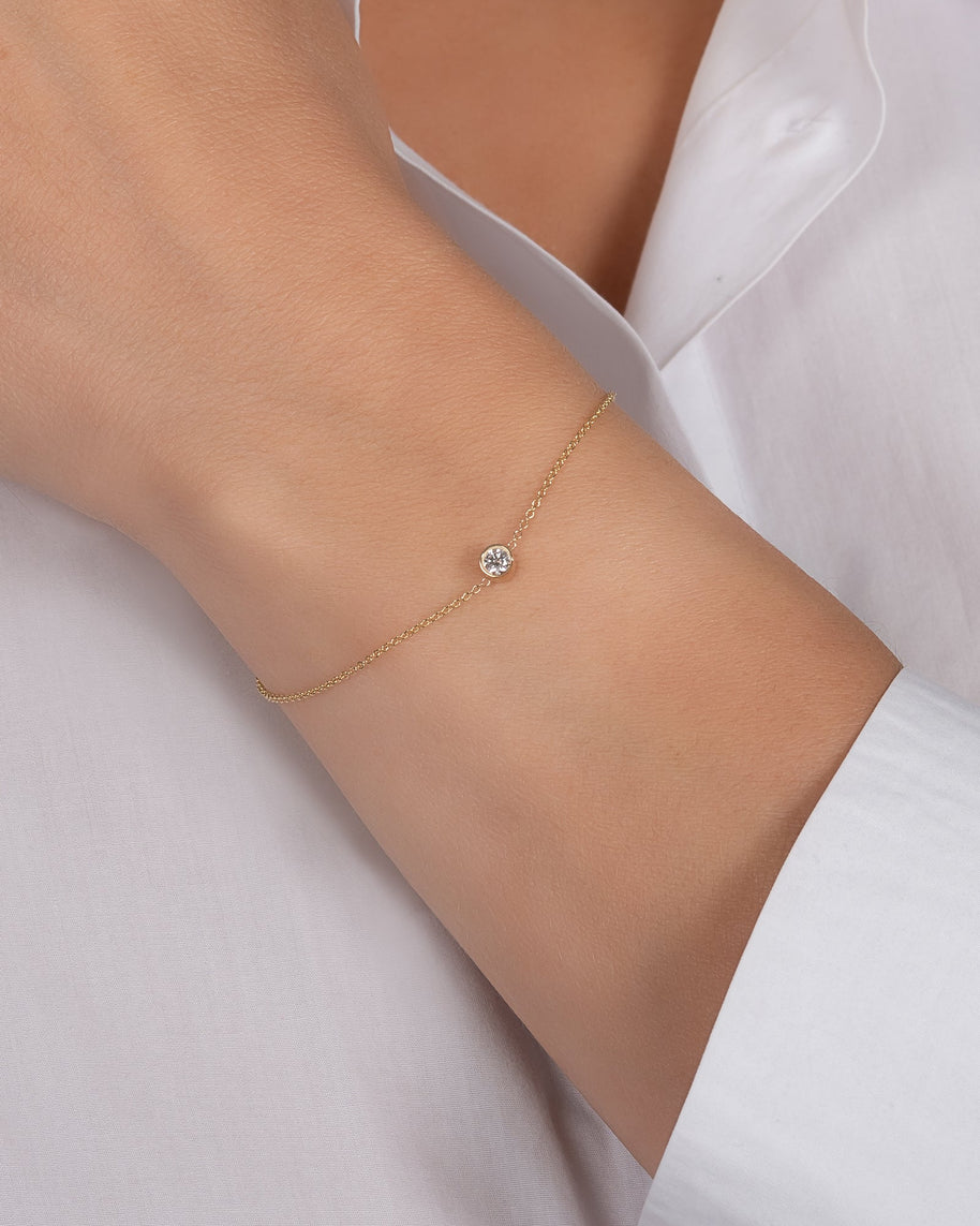 Zoe Lev Large Bezel Diamond Bracelet