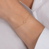 Zoe Lev Large Bezel Diamond Bracelet