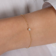 Zoe Lev Large Bezel Diamond Bracelet