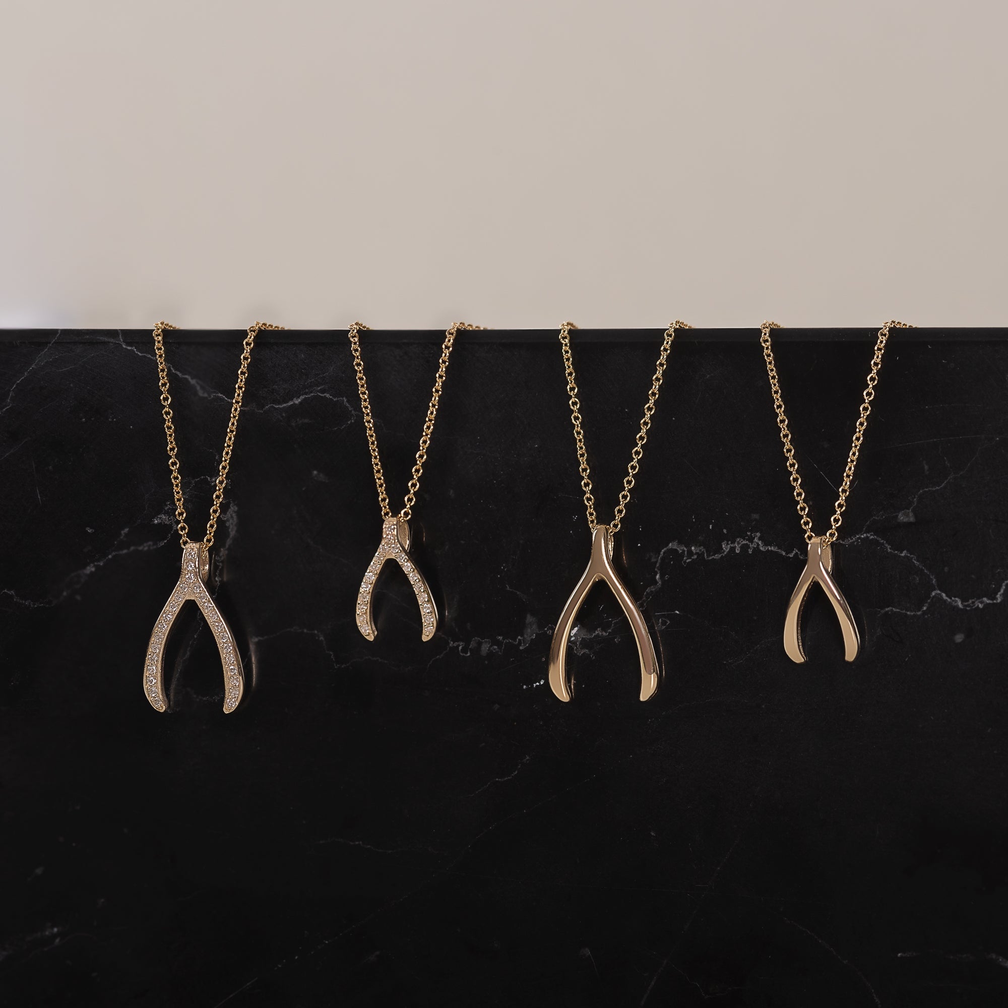 Zoe Lev Kids 14k Gold Mini Wishbone Necklace