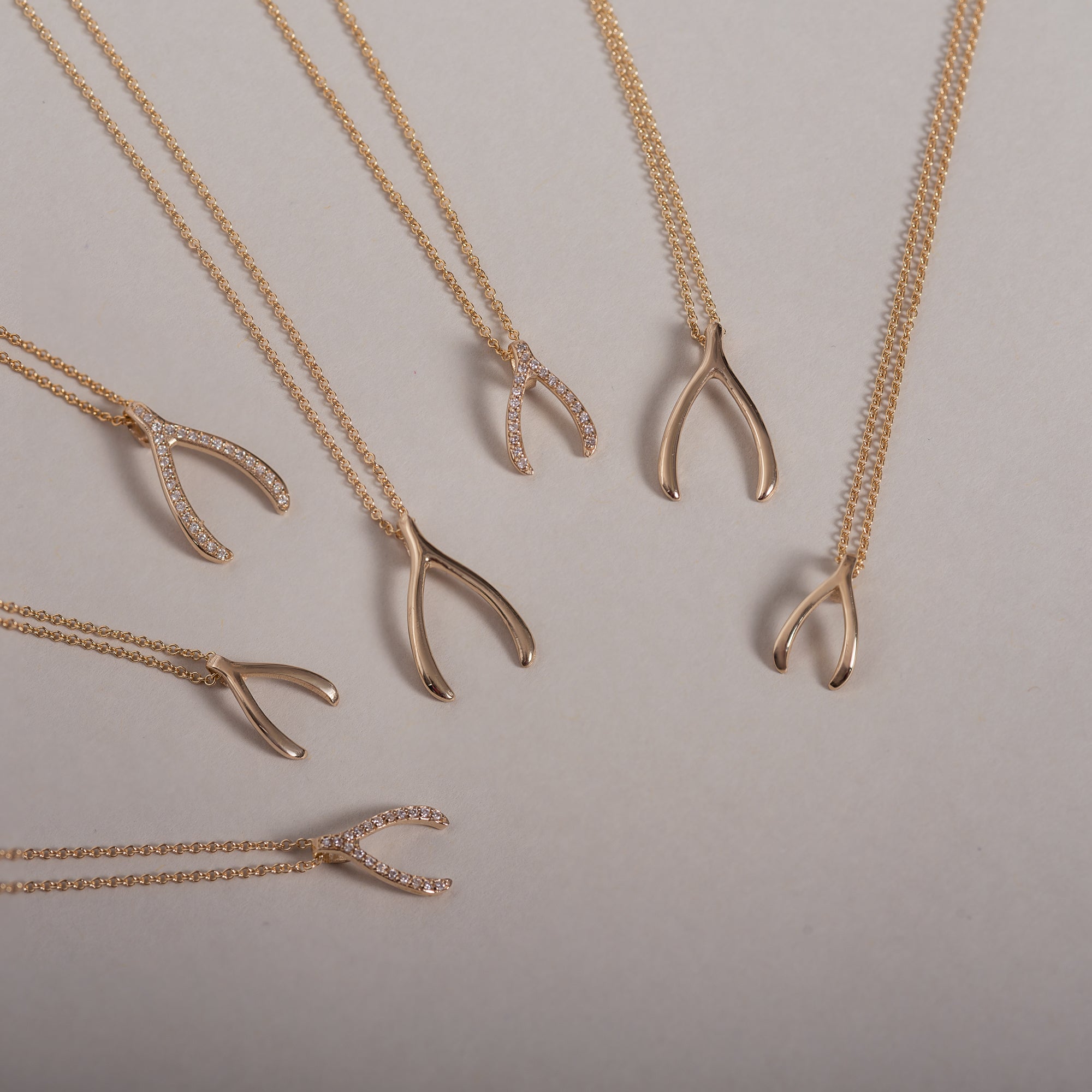 Zoe Lev Kids 14k Gold Mini Wishbone Necklace