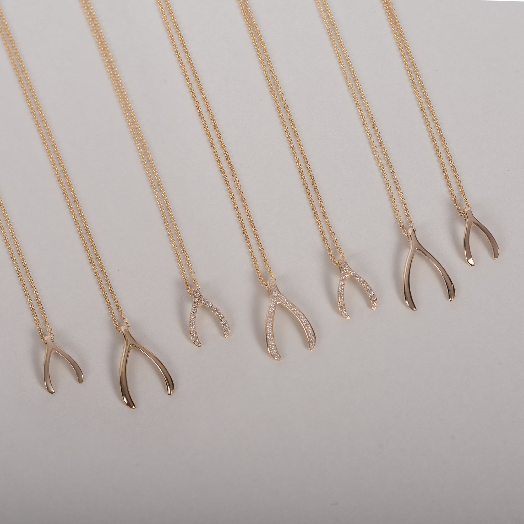 Zoe Lev Kids 14k Gold Mini Wishbone Necklace