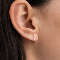 Zoe Lev 14k Gold Small Lightning Bolt Stud Earrings