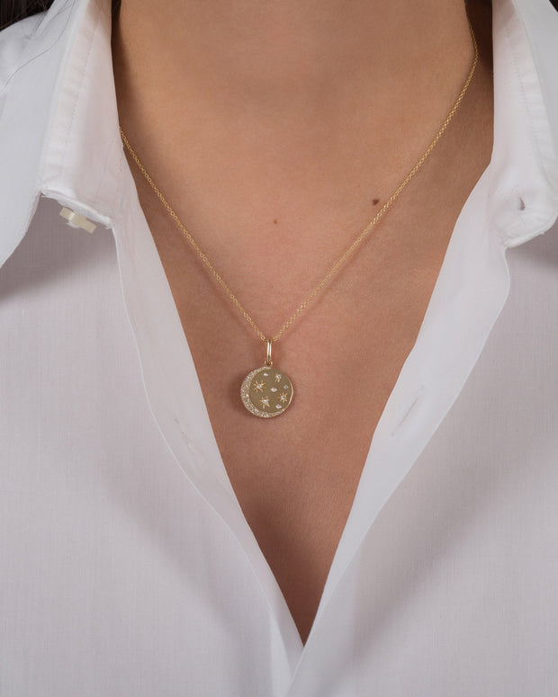 Zoe Lev 14K Diamond Celestial Necklace