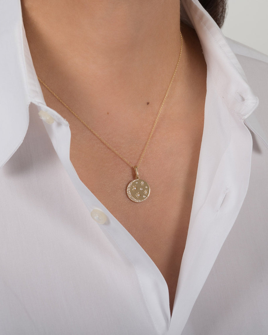 Zoe Lev 14K Diamond Celestial Necklace