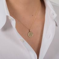 Zoe Lev 14K Diamond Celestial Necklace