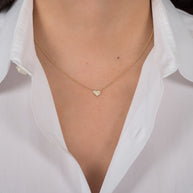 Zoe Lev Diamond Heart Necklace