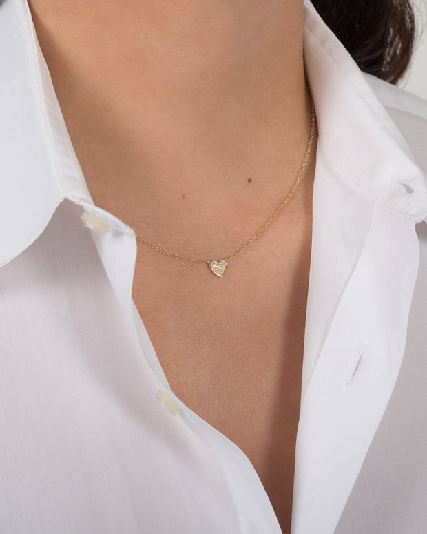 Zoe Lev Diamond Heart Necklace