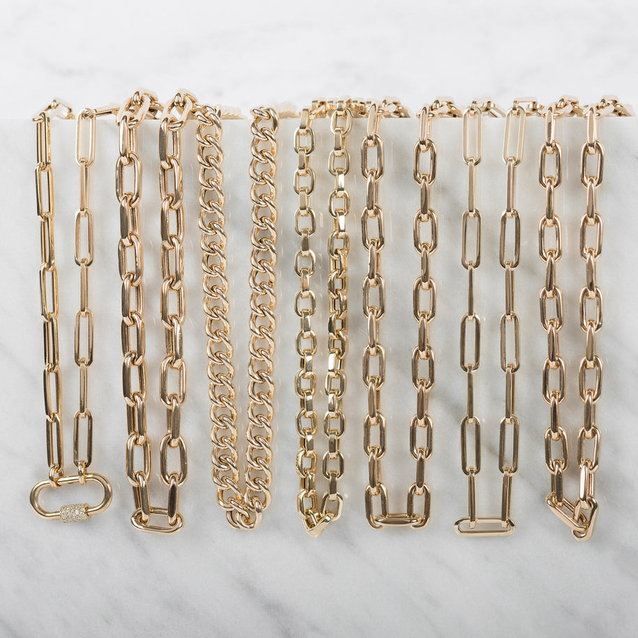 Zoe Lev 14k Gold Extra Large Paper Clip Chain Necklace