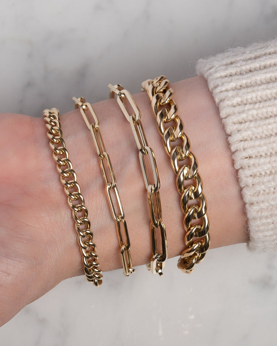 Zoe Lev 14k Gold Extra Large Paper Clip Chain Bracelet