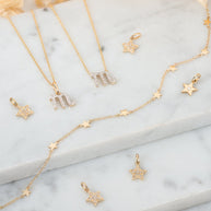Zoe Lev 14k Gold Star Charms Bracelet